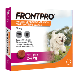 FRONTPRO 1 tabletka do rozgryzania i rzucia dla psów o wade 2-4-kg / 11,3g substancji aktywnej