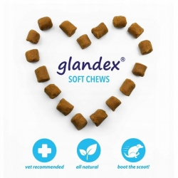 Glandex - 60 smaczków na gruczoły okołoodbytowe o smaku masła orzechowego 240g