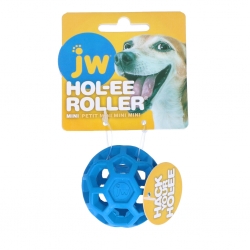 JW HOL-EE ROLLER MINI piłka ażurowa elastyczna dla małych psów średnica 5cm kolor niebieski