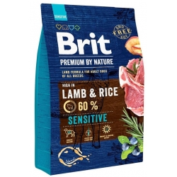 BRIT PREMIUM BY NATURE Adult Sensitive LAMB RICE 3kg