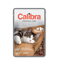 Karma dla kotów z jagnięciną i drobiem w sosie Calibra Cat Adult Lamb And Poultry 100g