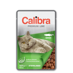 CALIBRA Cat Sterilised Salmon 100g karma dla kotów kastrowanych z łososiem w sosie