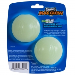 Chuckit! Max Glow Ball M 2 sztuki komplet piłek świecących dla psa w ciemności