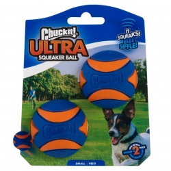 CHuckit! Ultra Squeaker Ball rozmiar S komplet 2 piszczących piłek dla psa