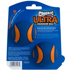 CHuckit! Ultra Squeaker Ball rozmiar S komplet 2 piszczących piłek dla psa