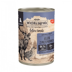 Karma mokra dla psa SZCZENIĘ Wiejska Zagroda Leśne smaki jeleń z przepiórką 400 g