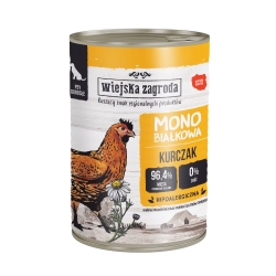 Karma mokra dla psa momobiałkowa Wiejska Zagroda Mono Kurczak 400 g