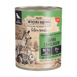 Karma mokra dla psa Wiejska Zagroda Leśne smaki sarna z królikiem 800 g