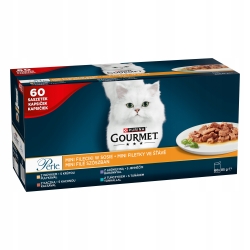 GOURMET PERLE 60x85g mix kaczka indyk jagnie tuńczyk